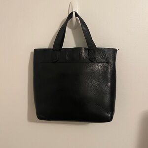 Madewell Black Mini Leather Tote Bag